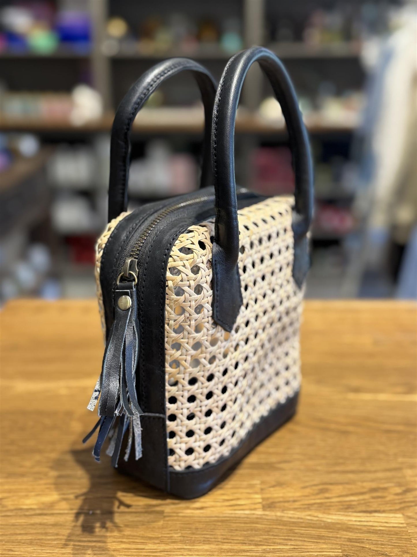 Box veske m/glidelås, sort