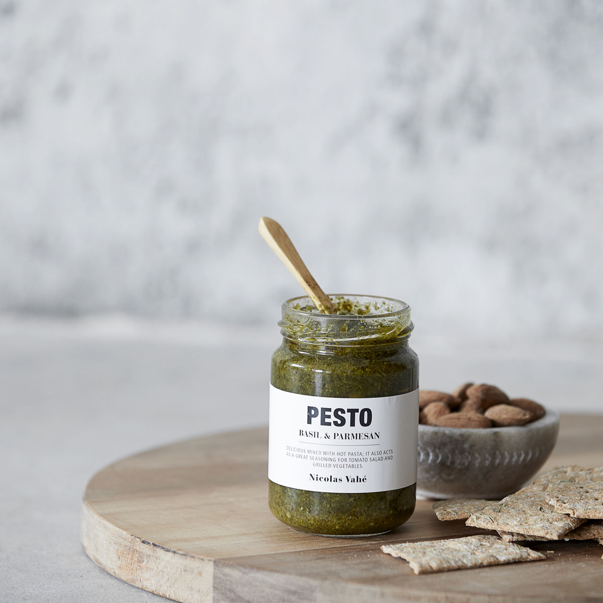 Pesto, basilikum og parmesan