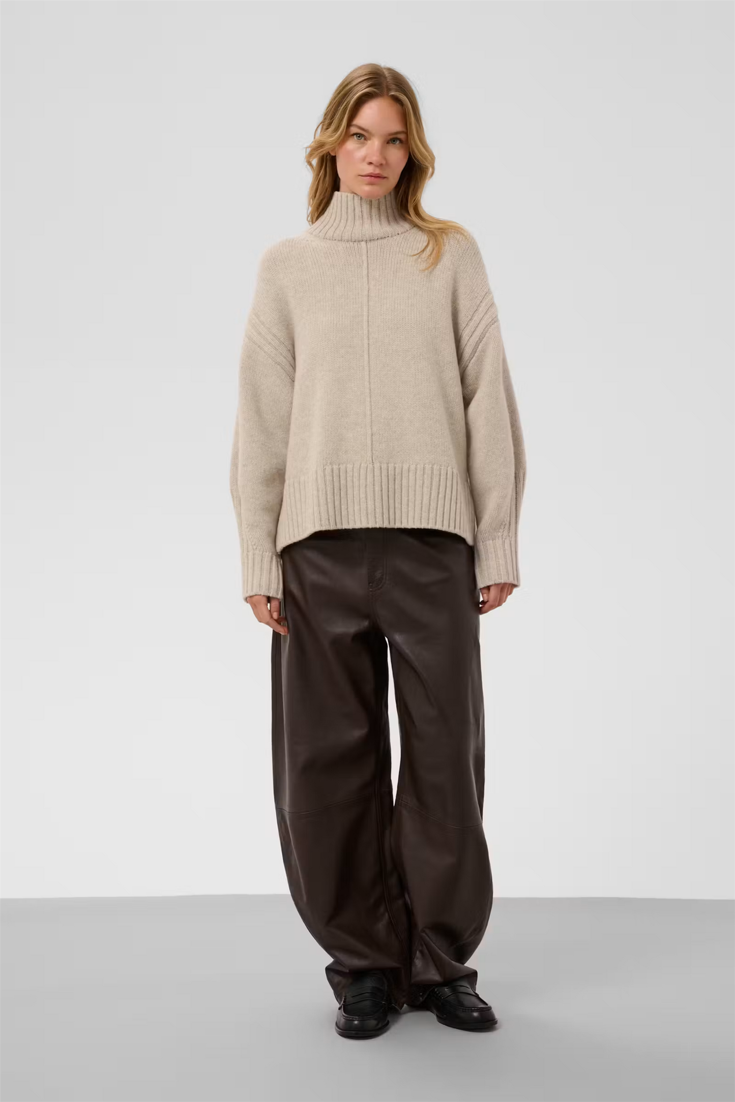 Moline High-Neck Pullover, Pistachio Shell