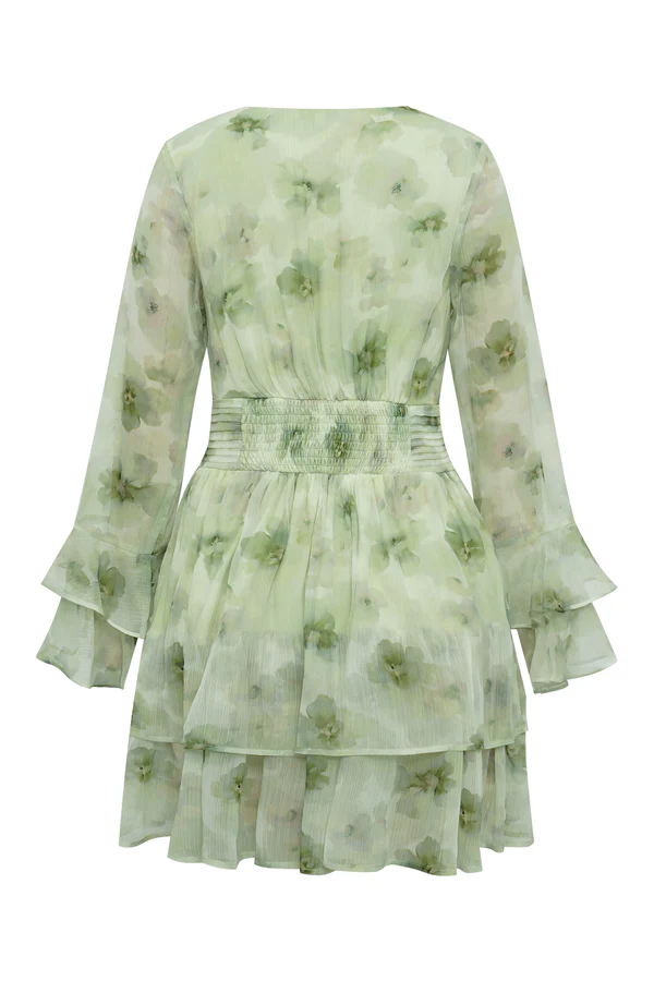 Florella short dress, dusty green