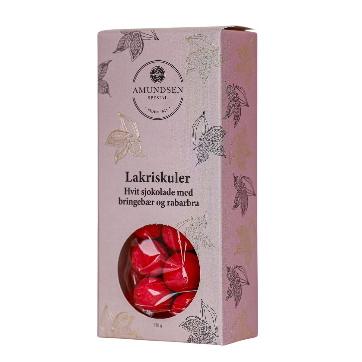 Lakriskuler - rabarbra, bringebær og hvit sjokolade