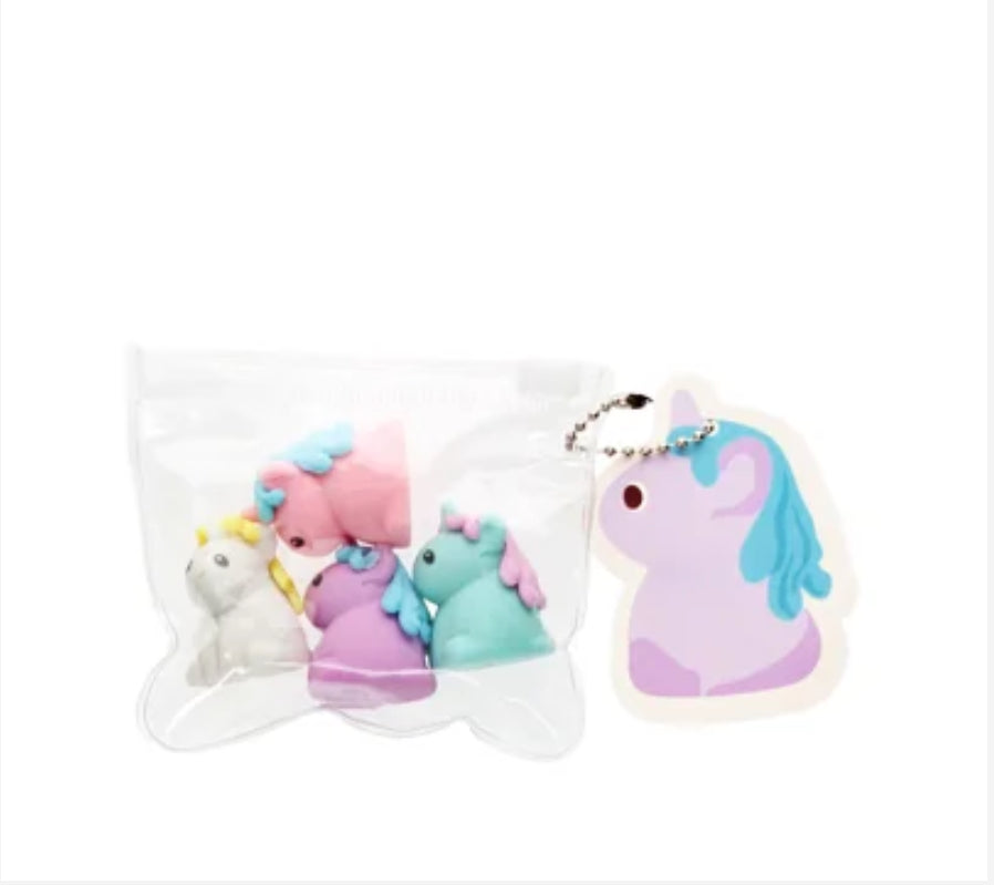 Erasers (set of 4) - Unicorns