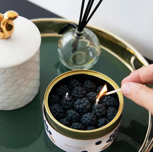 Gourmet Food Candle, cinnamon blackberry