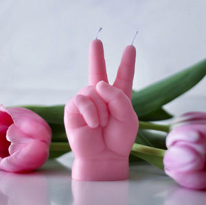 Baby Candle, PEACE, pink