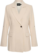 Load image into Gallery viewer, Corinne Fitted Blazer, sandshell