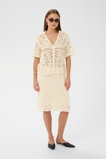 Anamy Polo Blouse, turtledove