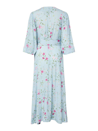 Yassavanna 3/4 Wrap Long Dress, skyway/botalia