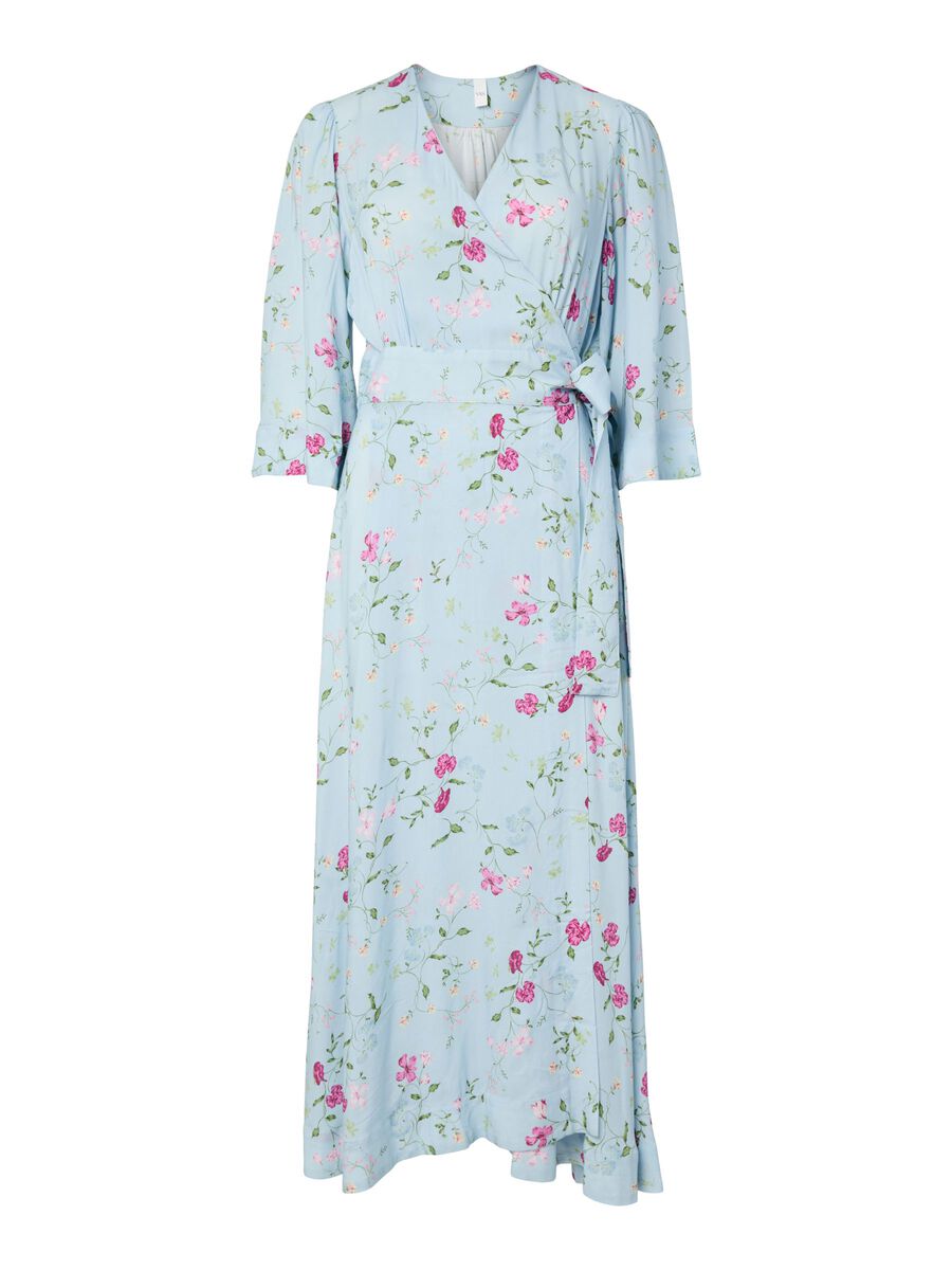Yassavanna 3/4 Wrap Long Dress, skyway/botalia
