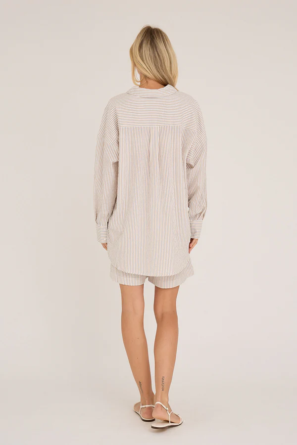 Sonja New Shirt, sand/white