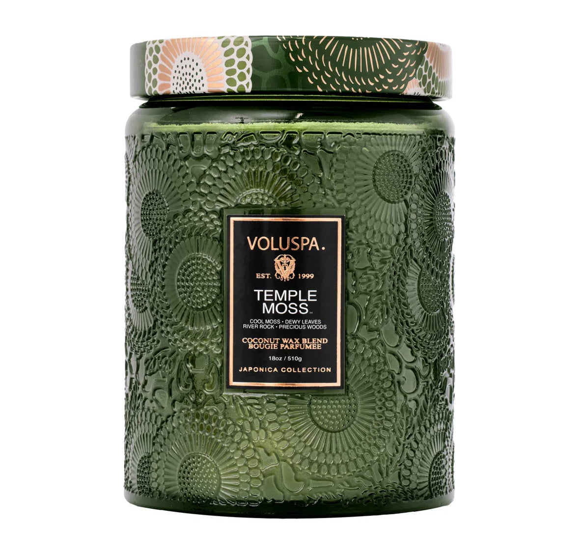 Large Jar Candle, 100h, temple moss