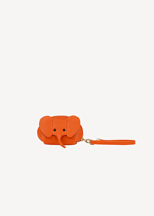 Lucky Elephant Clutch, orange