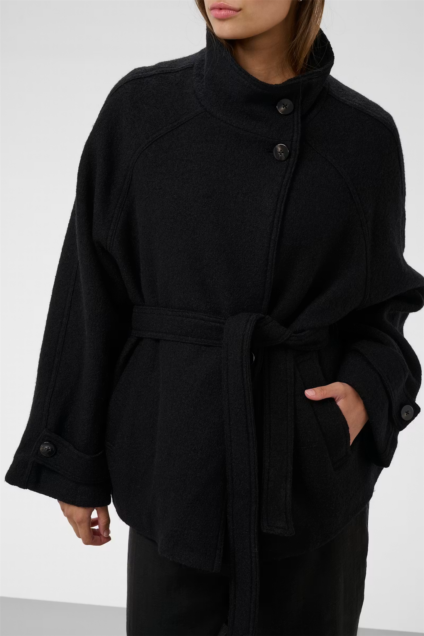 Angelina Double Breasted Jacket, black