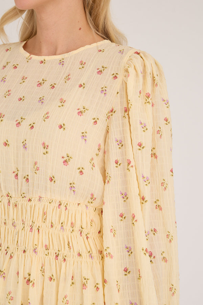 Elinor Dress, pale yellow