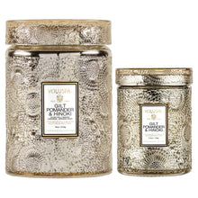 Load image into Gallery viewer, Small Jar Candle, gilt pomander hinoki