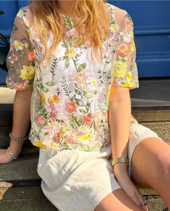 Fuchsia Blouse sand/yellow