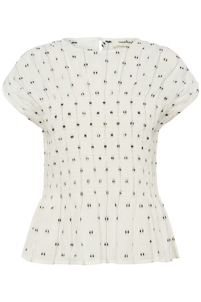 Amelie Blouse, white/black dots