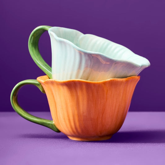 Cup Poppy, ass., porcelain, 14x11.5x7 cm, 250ml