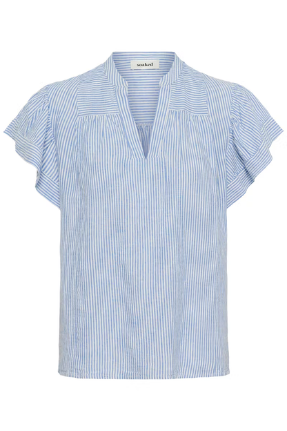 Aria Blouse, Regatta and White