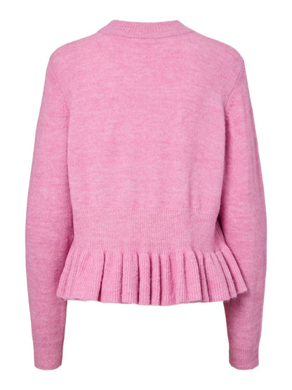 Yasemily Peplum Knit Pullover, Moonlite Mauve