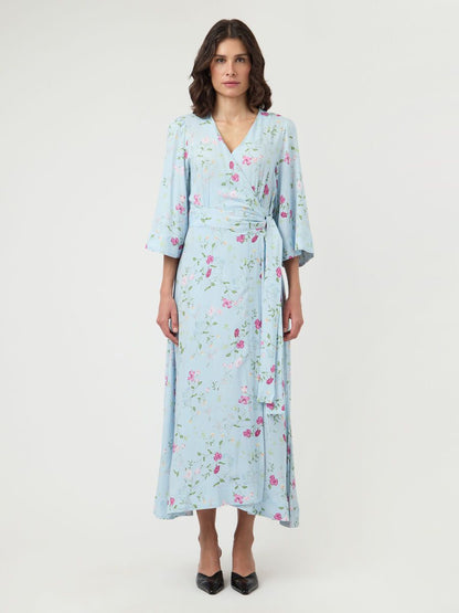 Yassavanna 3/4 Wrap Long Dress, skyway/botalia
