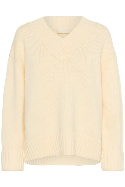 Moline V-Neck Pullover, whisper white
