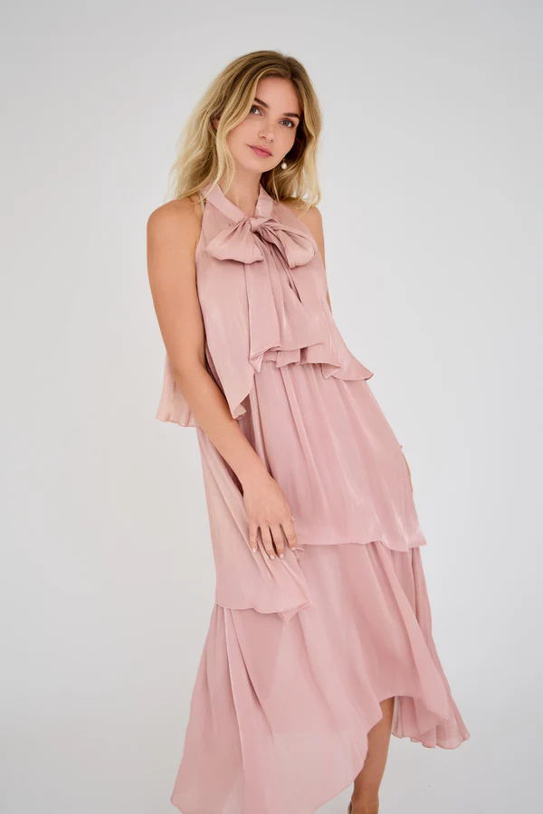Demi long dress, old rose