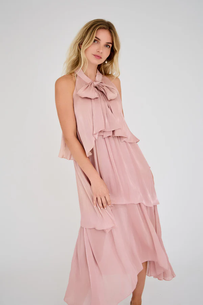 Demi long dress, old rose