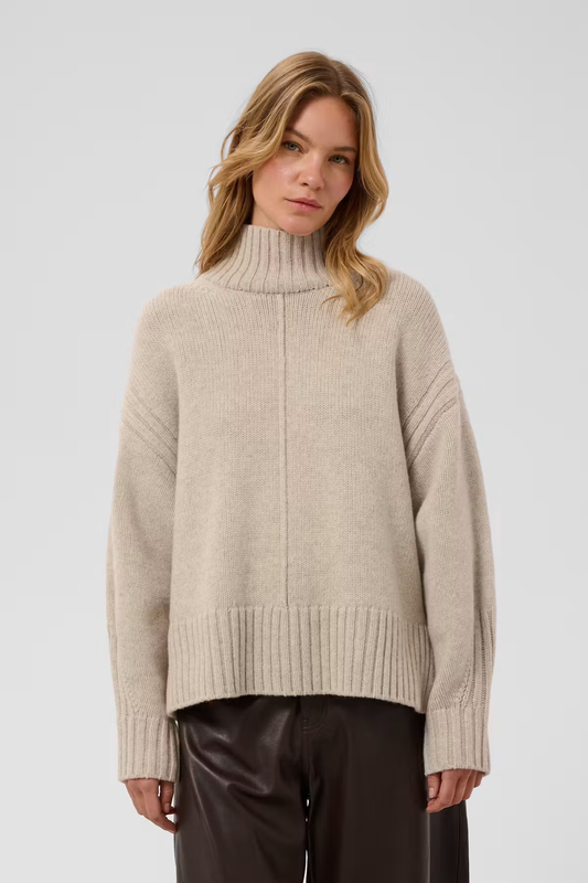 Moline High-Neck Pullover, Pistachio Shell