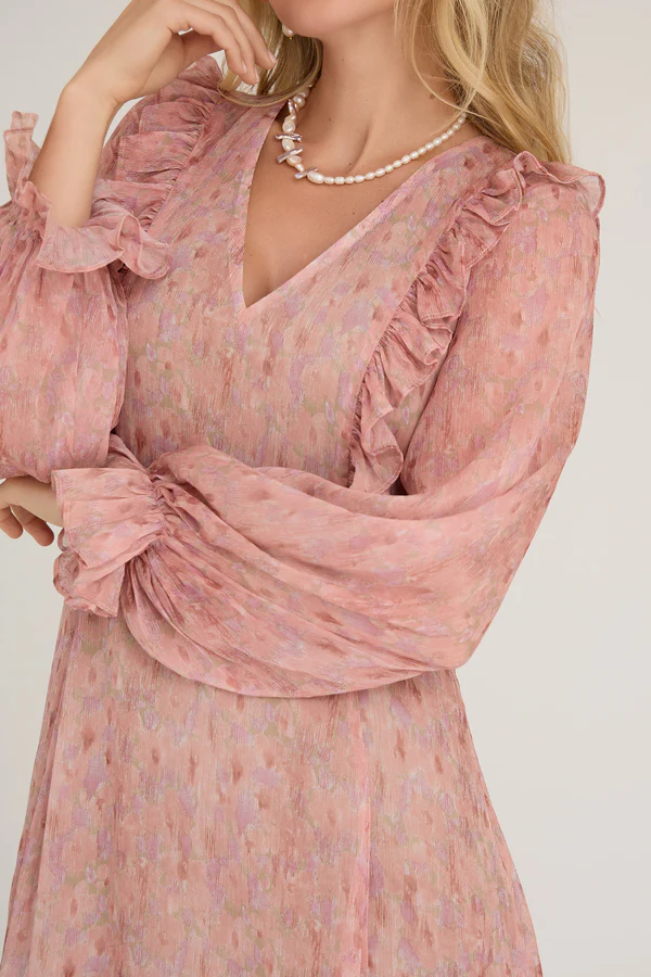 Flounce Dress, old rose