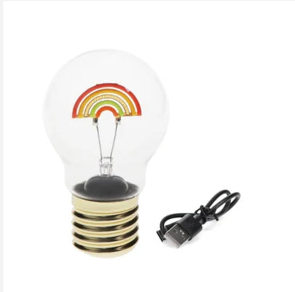 Rainbow USB rechargeable light bulb lamp
