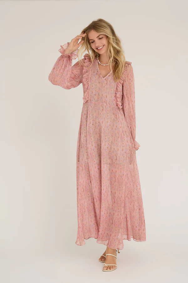 Flounce Dress, old rose