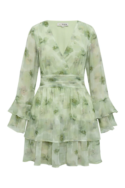 Florella short dress, dusty green