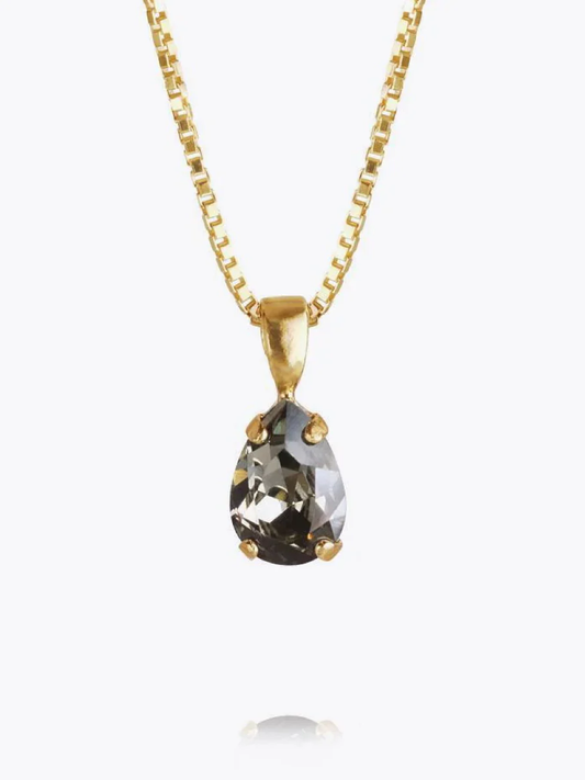 Petite Drop Necklace, black diamond