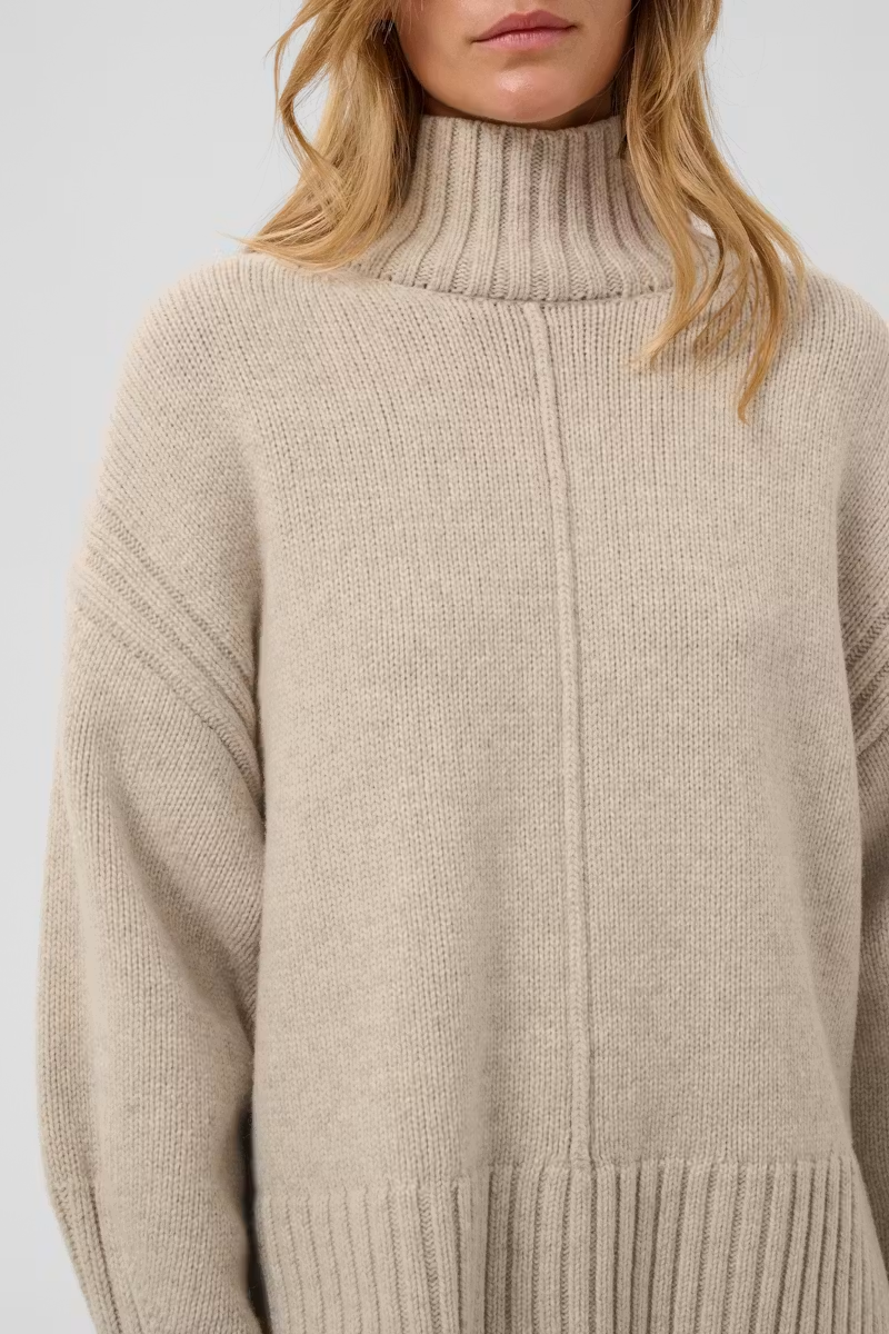 Moline High-Neck Pullover, Pistachio Shell