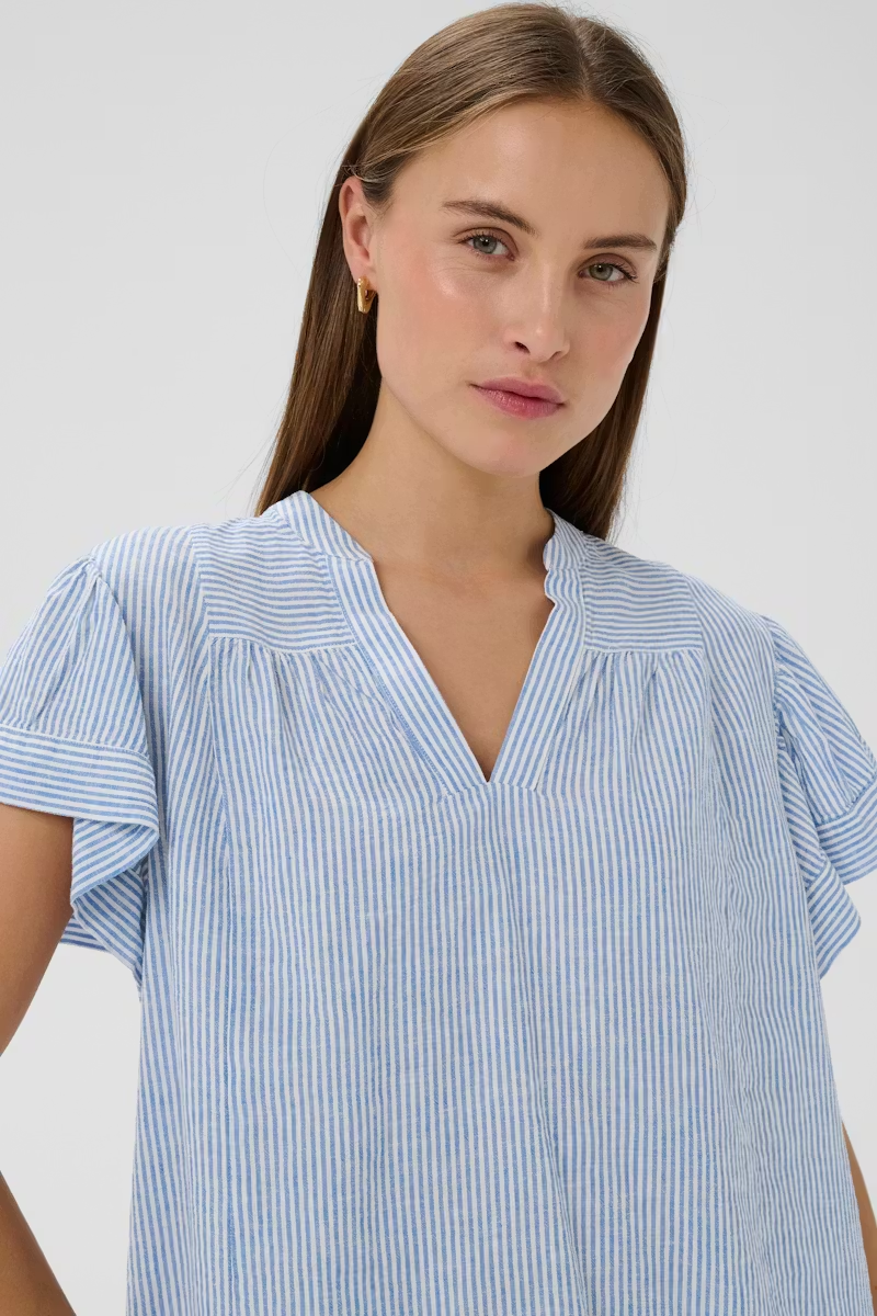 Aria Blouse, Regatta and White