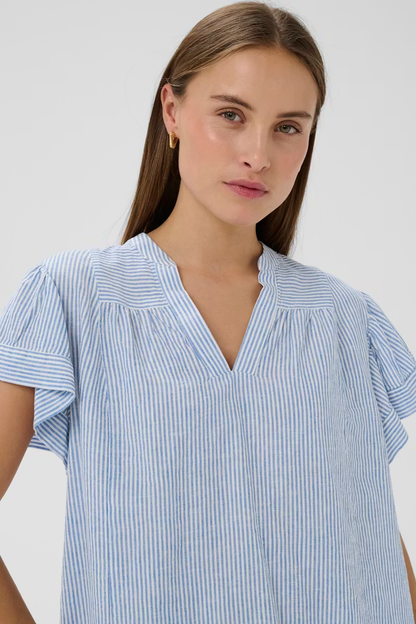 Aria Blouse, Regatta and White