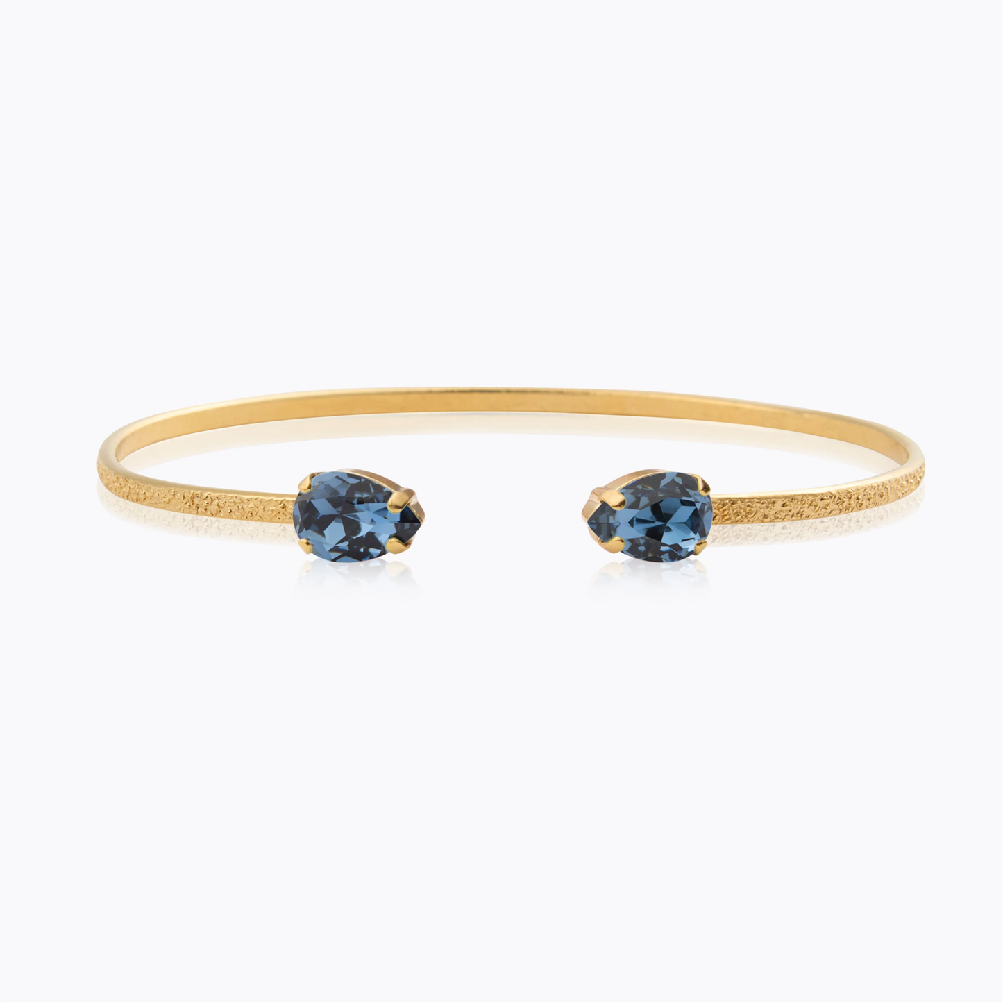 Petite Drop Bracelet Gold, denim blue
