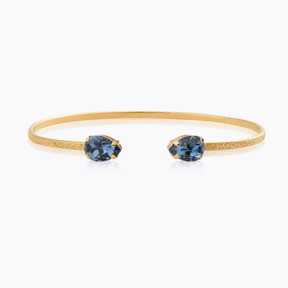 Petite Drop Bracelet Gold, denim blue