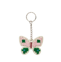 Load image into Gallery viewer, Stitch your own wooden keyring - Butterfly