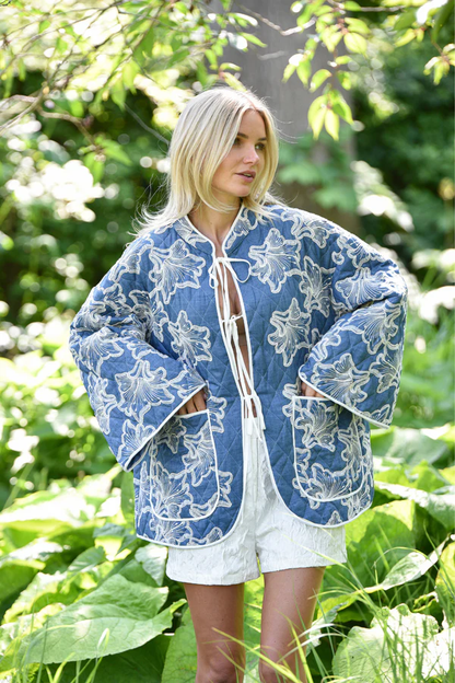 Severin jacket, blue/off white