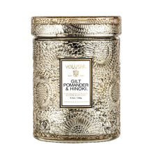Load image into Gallery viewer, Small Jar Candle, gilt pomander hinoki