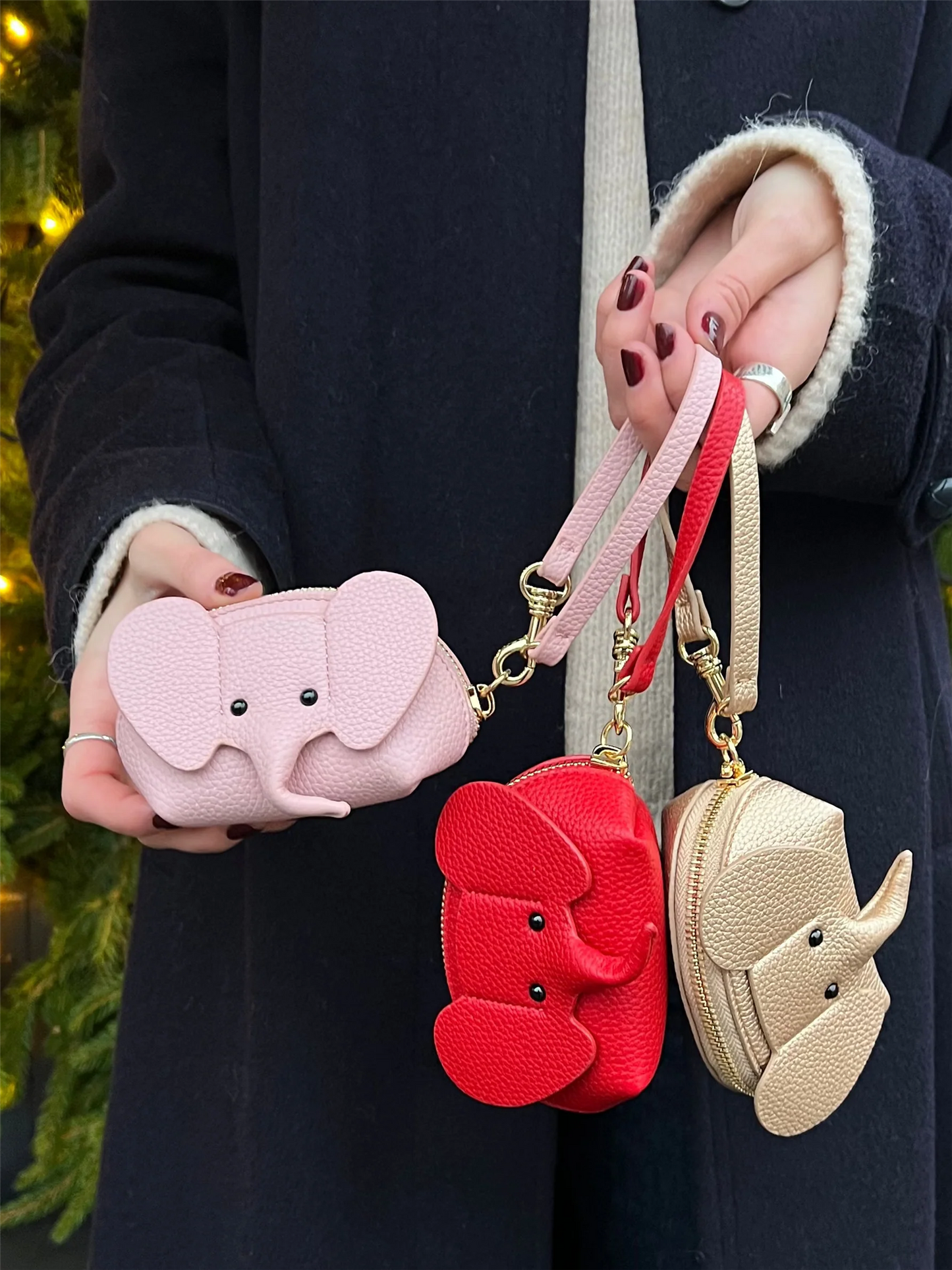 Lucky Elephant Clutch, orange