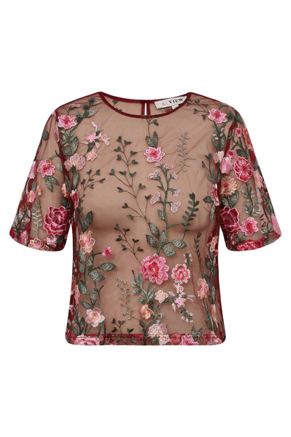 Fuchsia Blouse, rose/red