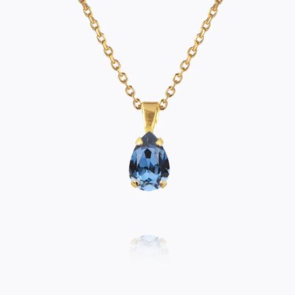 Petite Drop Necklace, denim blue