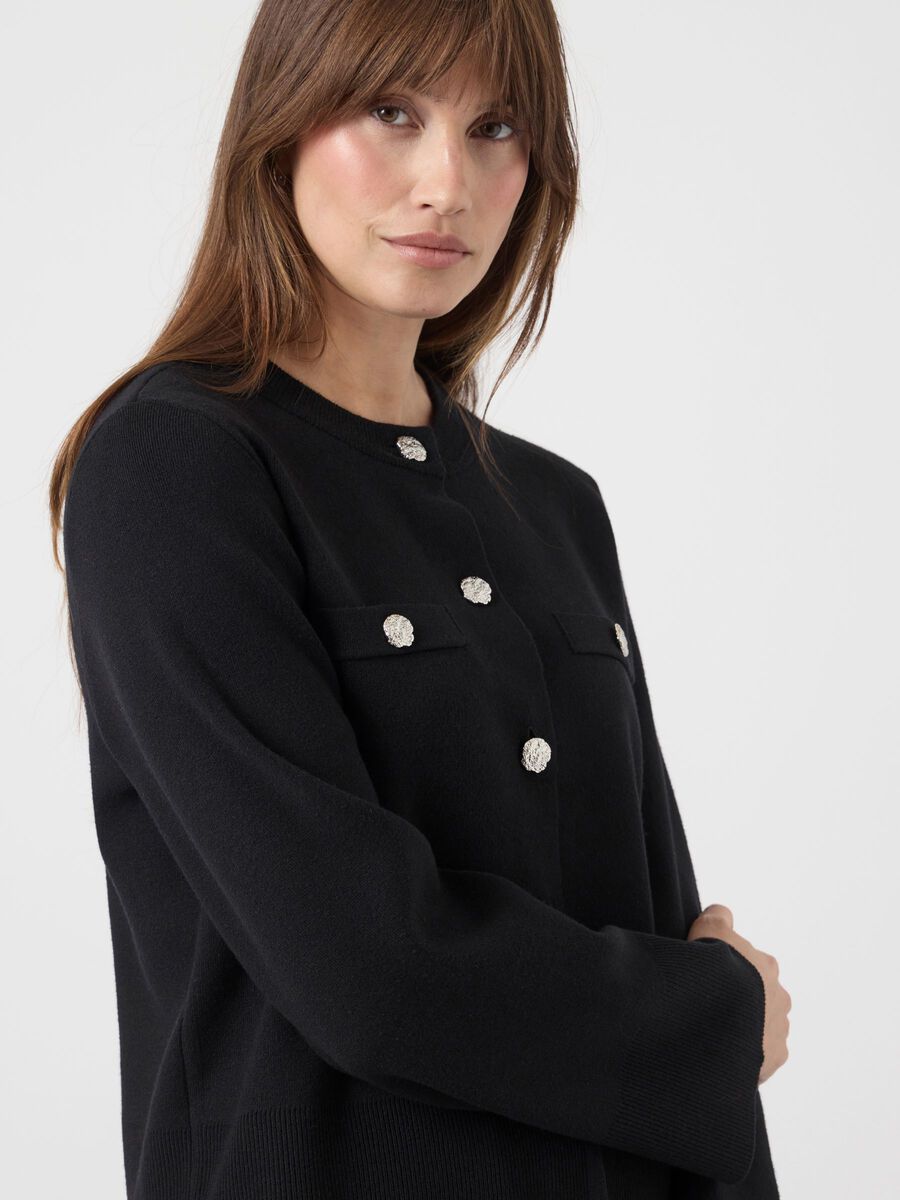 Yaspimi Knit Cardigan, black