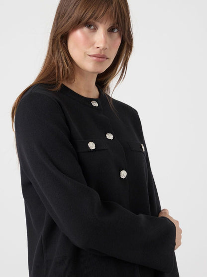 Yaspimi Knit Cardigan, black