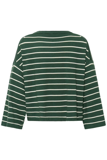 Spina Boxy Pullover Cropped, trekking green