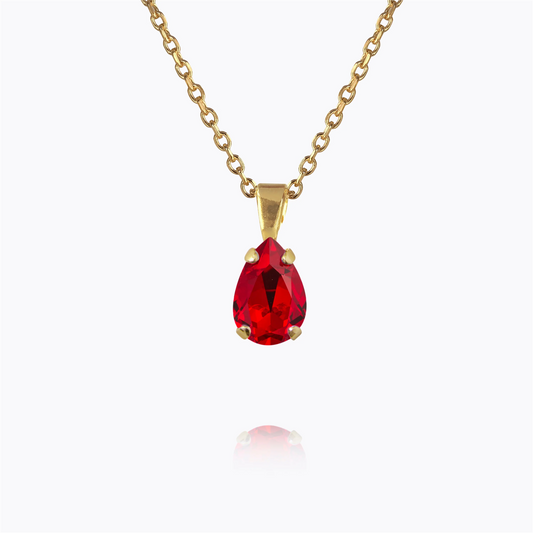 Petite Drop Necklace, light siam