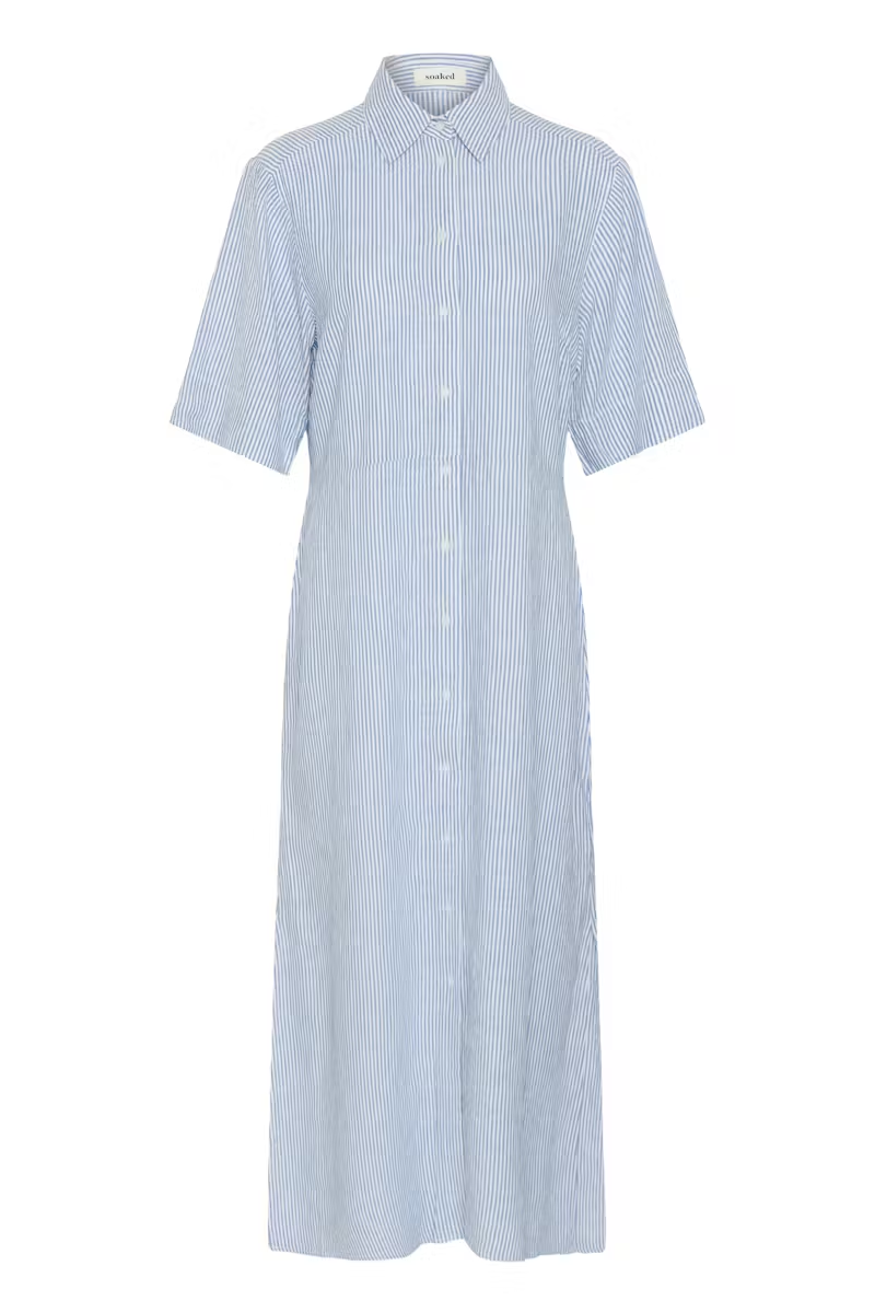 Aria Maxi Dress, regatta and white