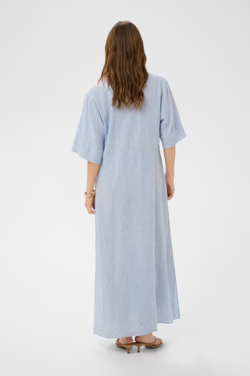 Aria Maxi Dress, regatta and white